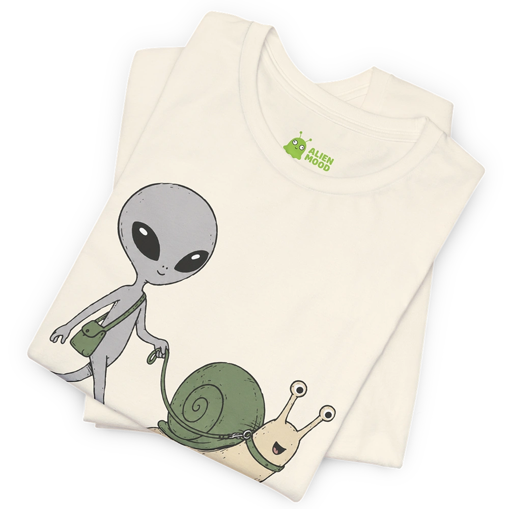 Snail Walk Alien T-shirt