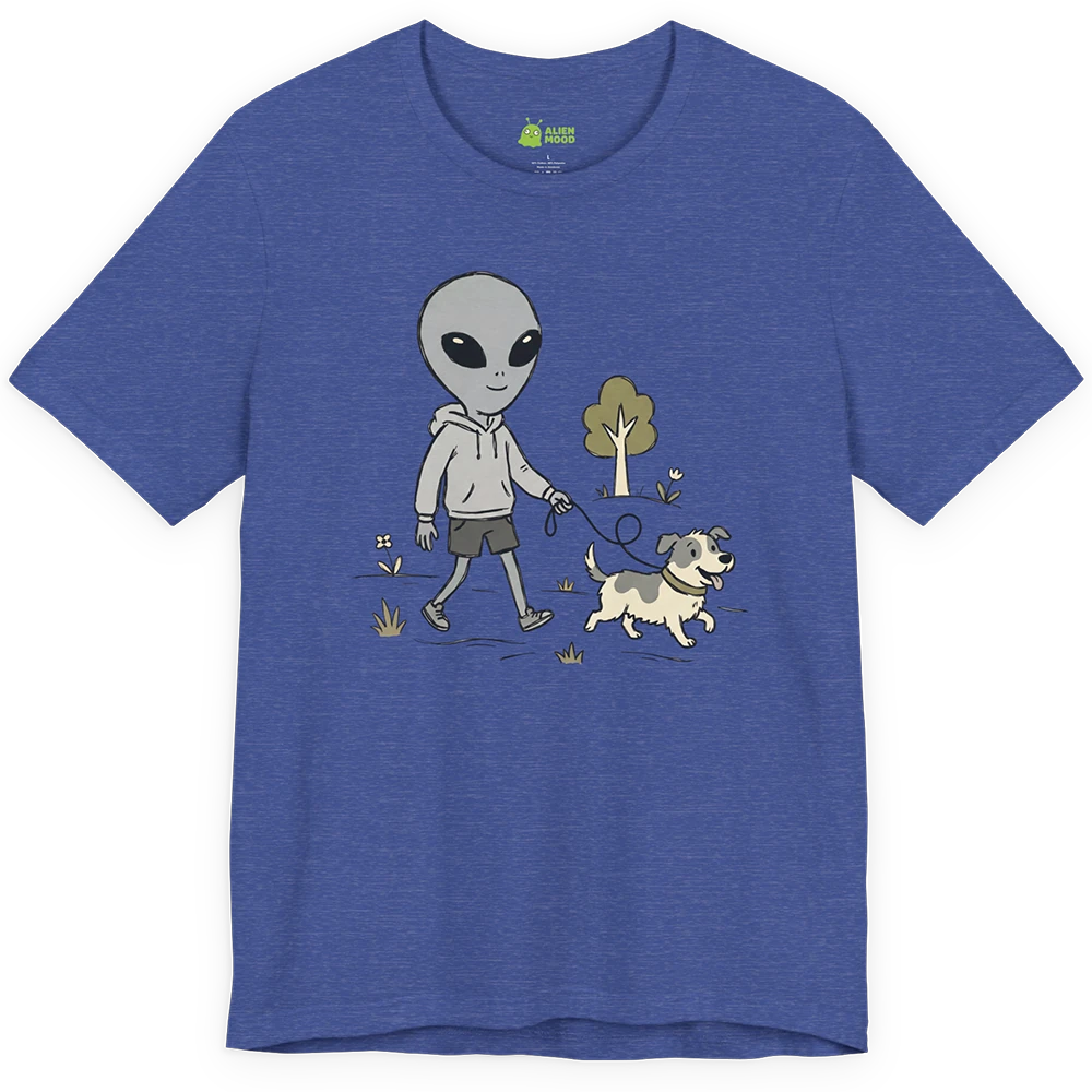 Dog Walker Alien T-shirt