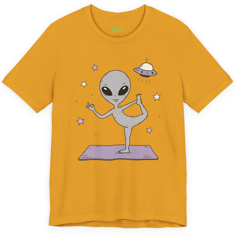 Cosmic Yoga Alien T-shirt