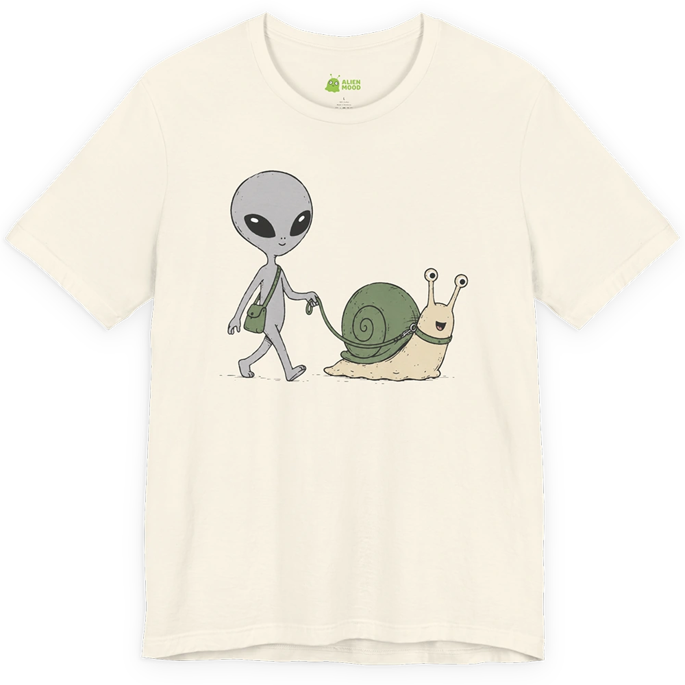 Snail Walk Alien T-shirt