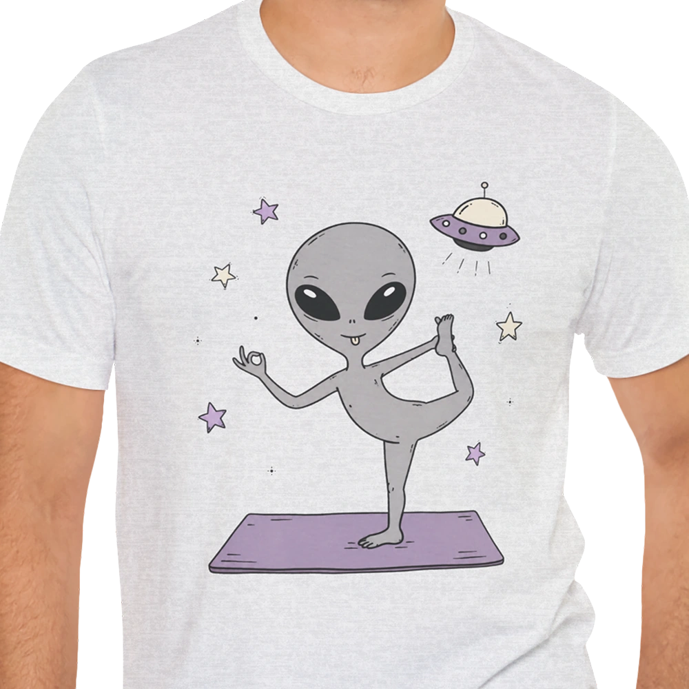 Cosmic Yoga Alien T-shirt