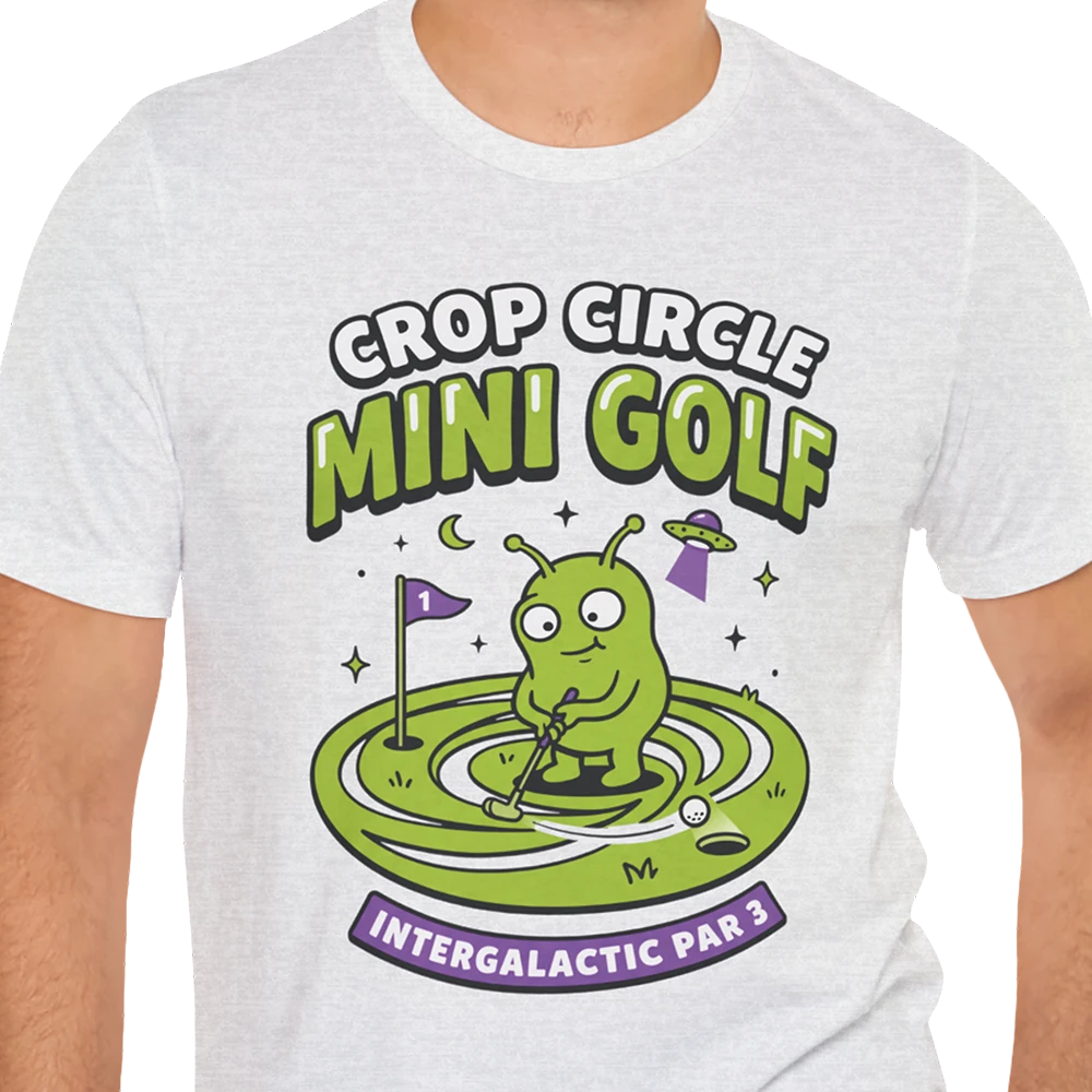 Crop Circle Mini Golf Alien T-shirt
