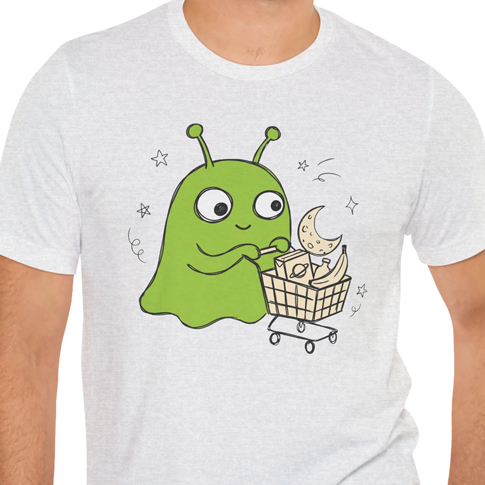 Grocery Run Alien T-shirt