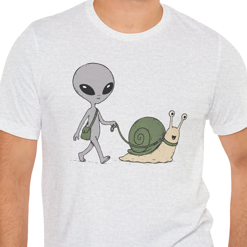 Snail Walk Alien T-shirt