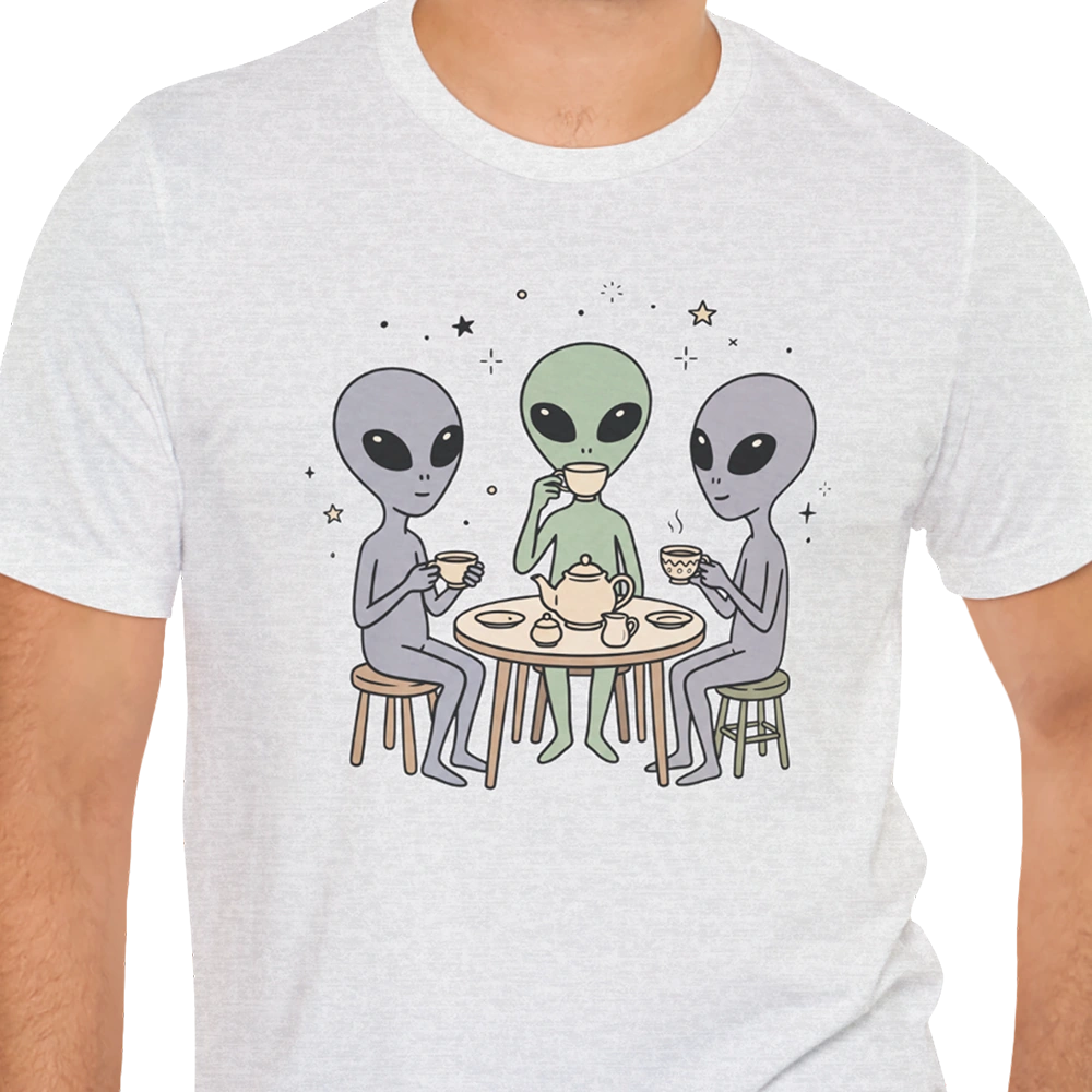 Tea Party Alien T-shirt