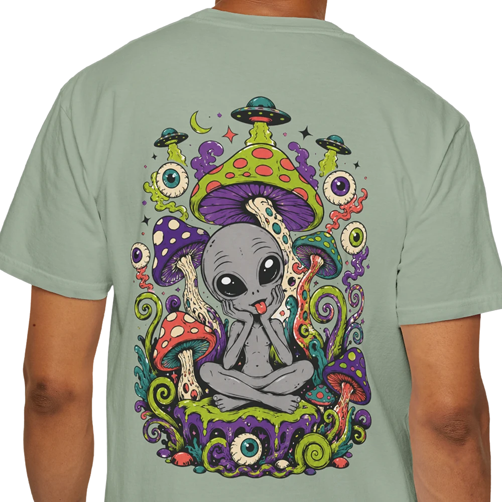 Mushroom Trip Alien T-shirt