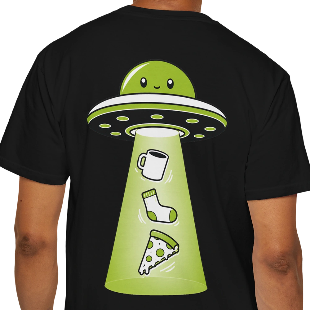 Snack Abduction Alien T-shirt