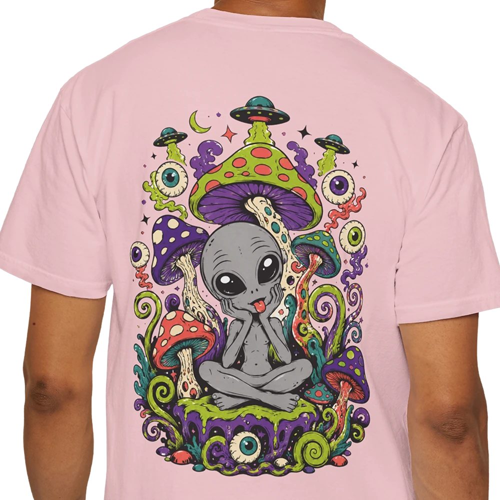 Mushroom Trip Alien T-shirt
