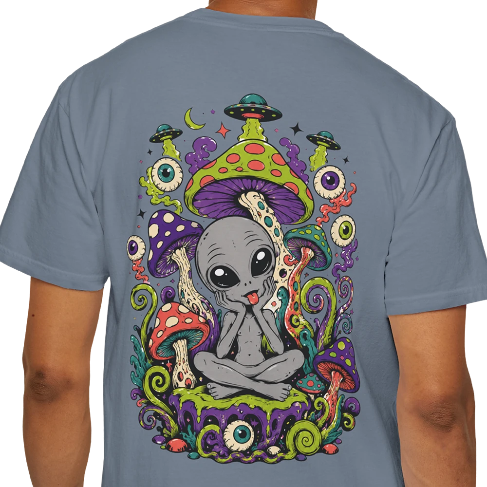 Mushroom Trip Alien T-shirt