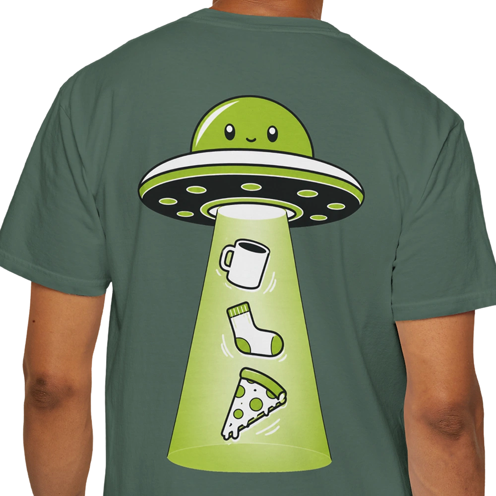 Snack Abduction Alien T-shirt