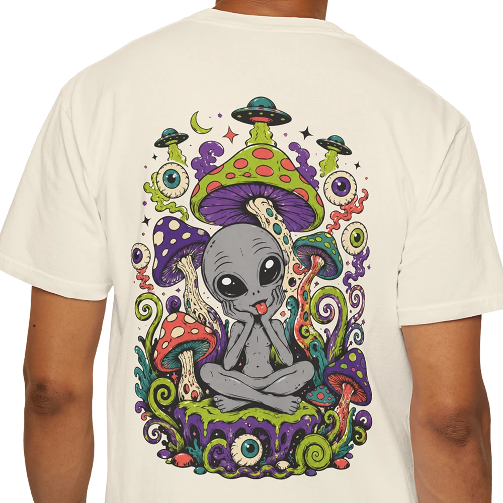 Mushroom Trip Alien T-shirt