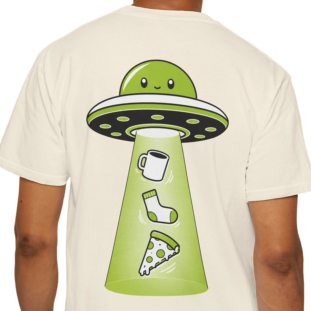 Snack Abduction Alien T-shirt
