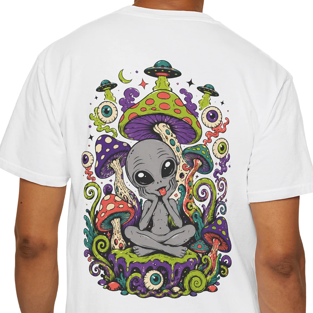 Mushroom Trip Alien T-shirt