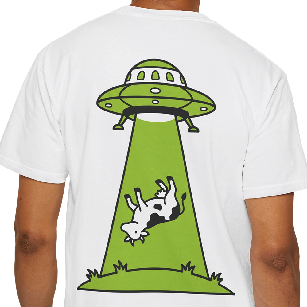 Cow Abduction Alien T-shirt