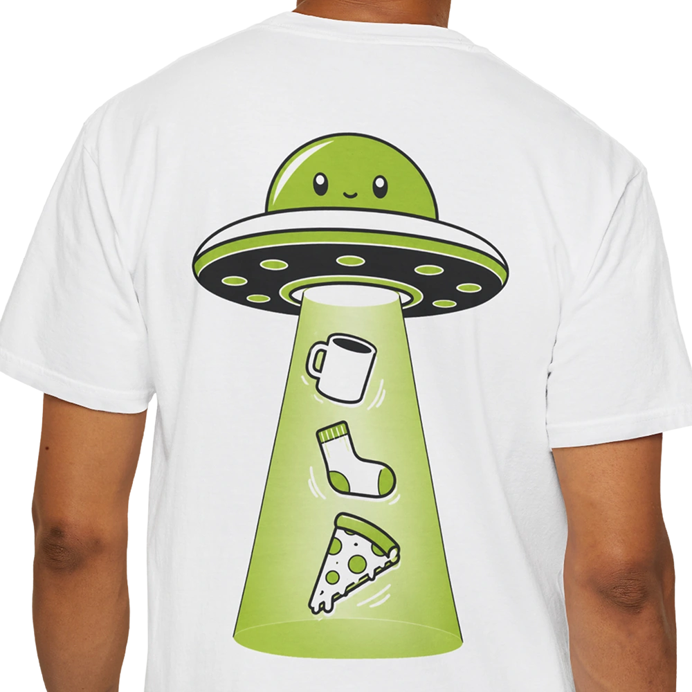 Snack Abduction Alien T-shirt