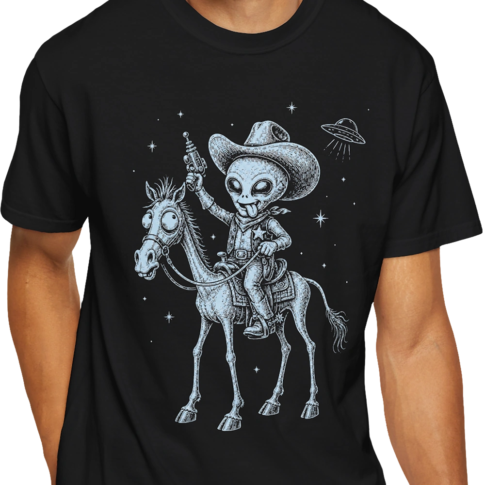 Space Cowboy Alien T-shirt