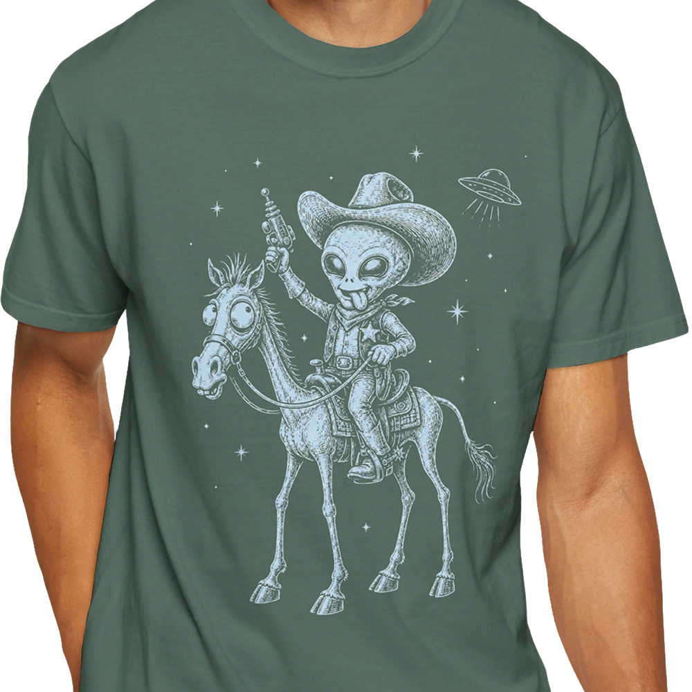 Space Cowboy Alien T-shirt