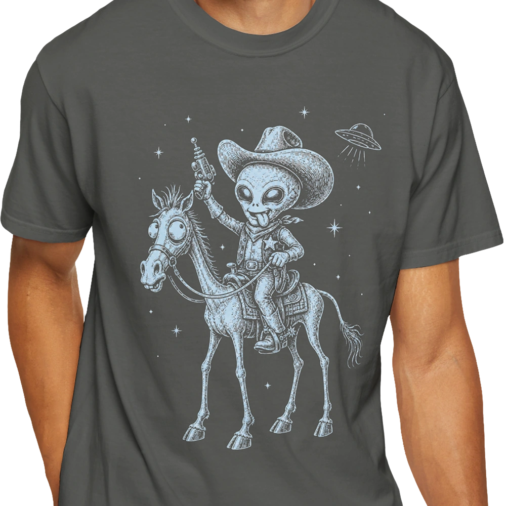 Space Cowboy Alien T-shirt