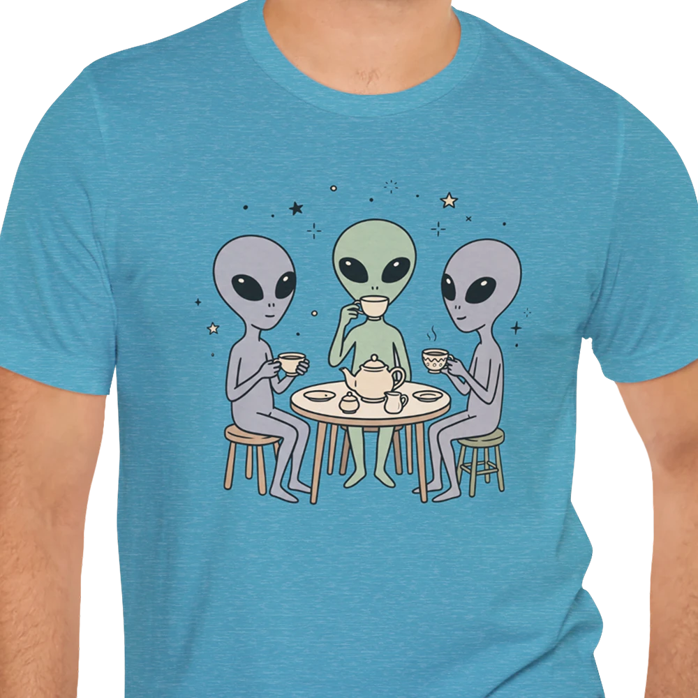 Tea Party Alien T-shirt
