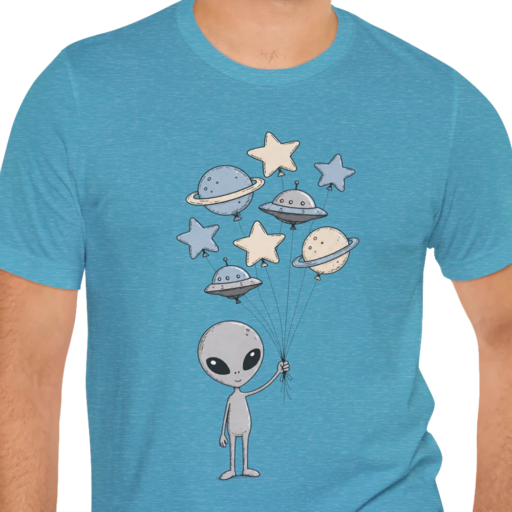 Space Balloons Alien T-shirt