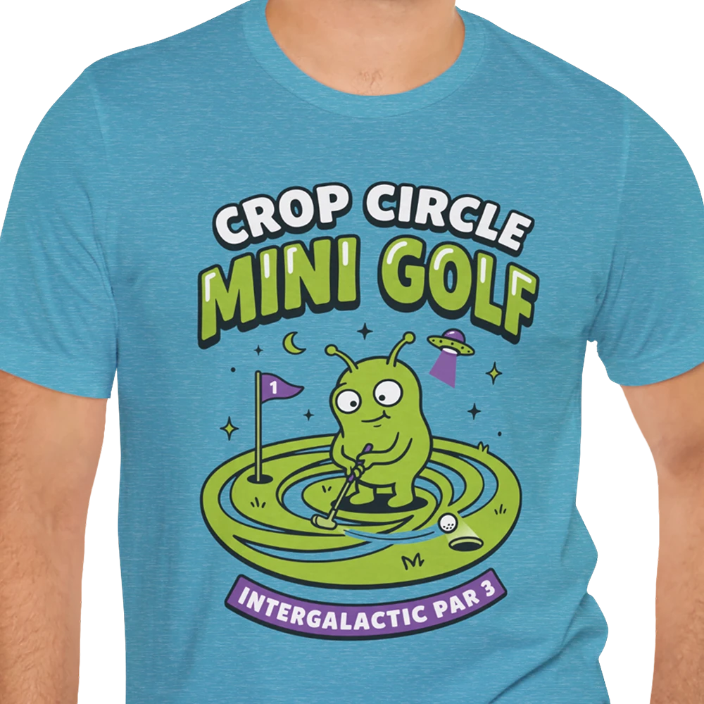 Crop Circle Mini Golf Alien T-shirt