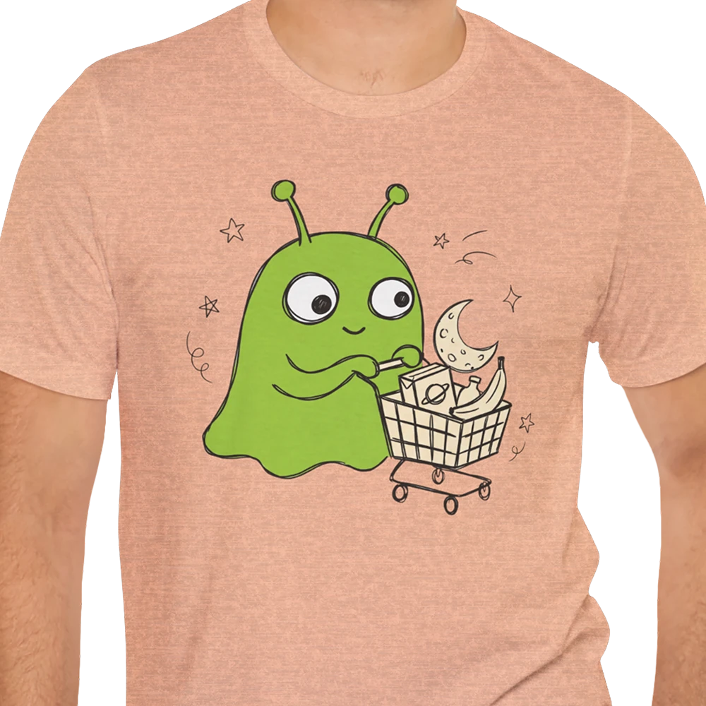 Grocery Run Alien T-shirt