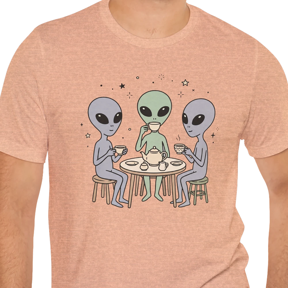 Tea Party Alien T-shirt
