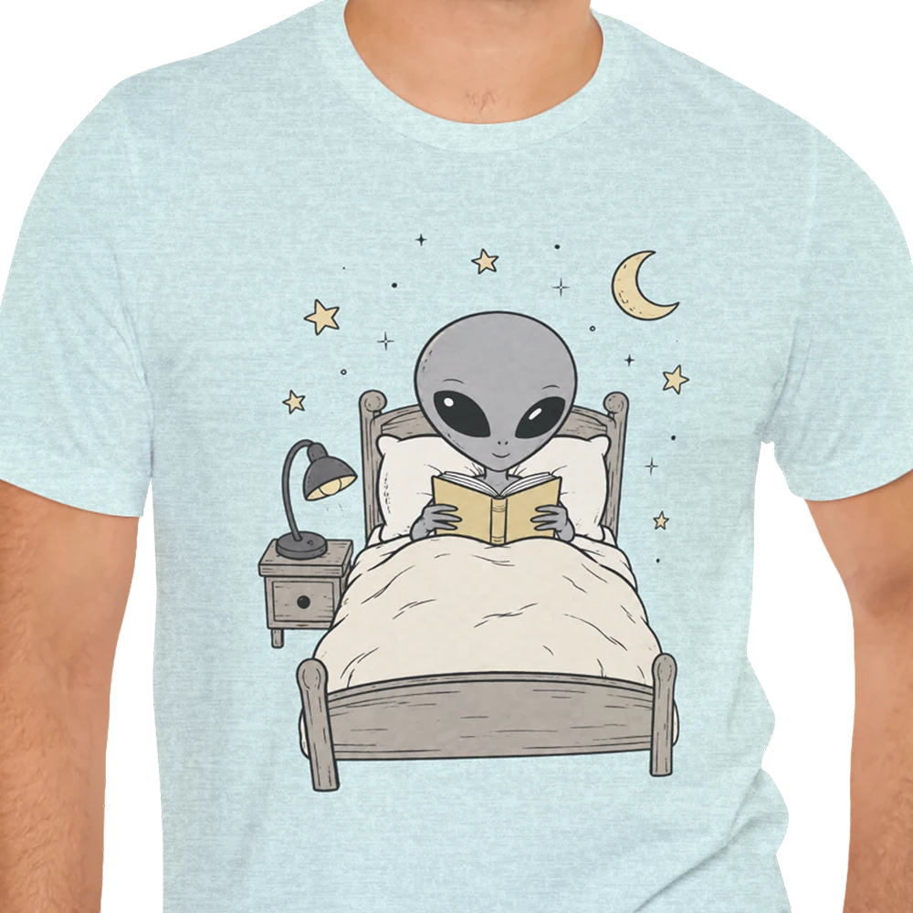 Bedtime Reading Alien T-shirt