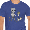 Dog Walker Alien T-shirt
