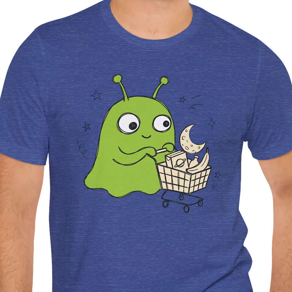 Grocery Run Alien T-shirt