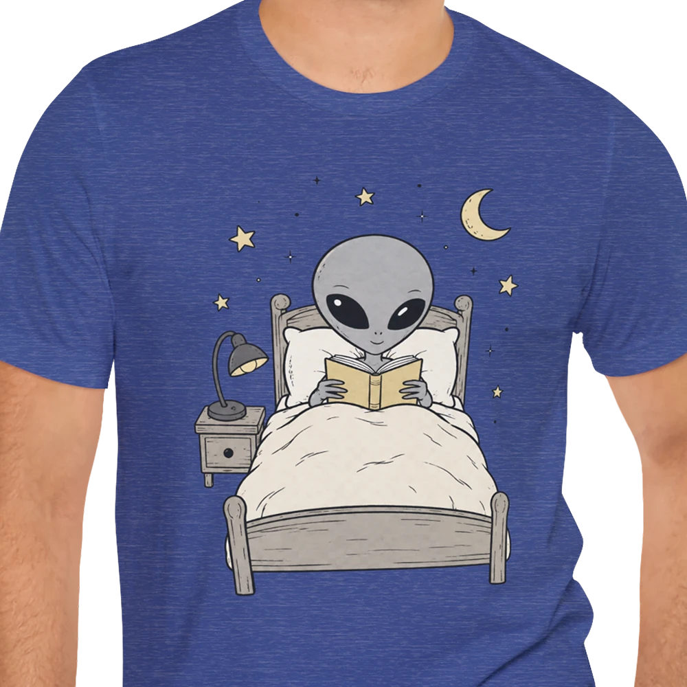 Bedtime Reading Alien T-shirt