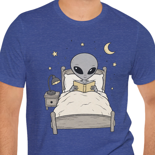 Bedtime Reading Alien T-shirt