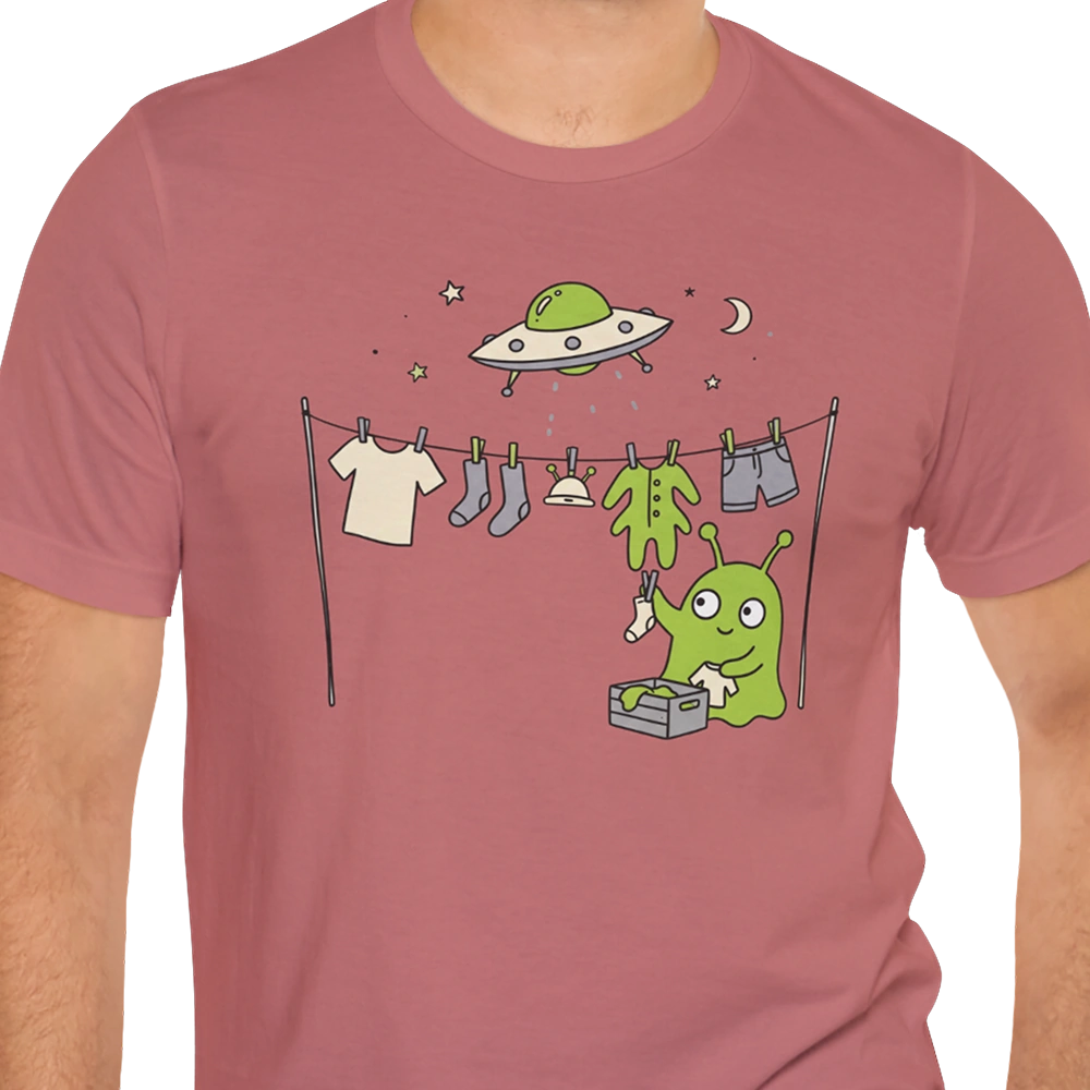Laundry Day Alien T-shirt