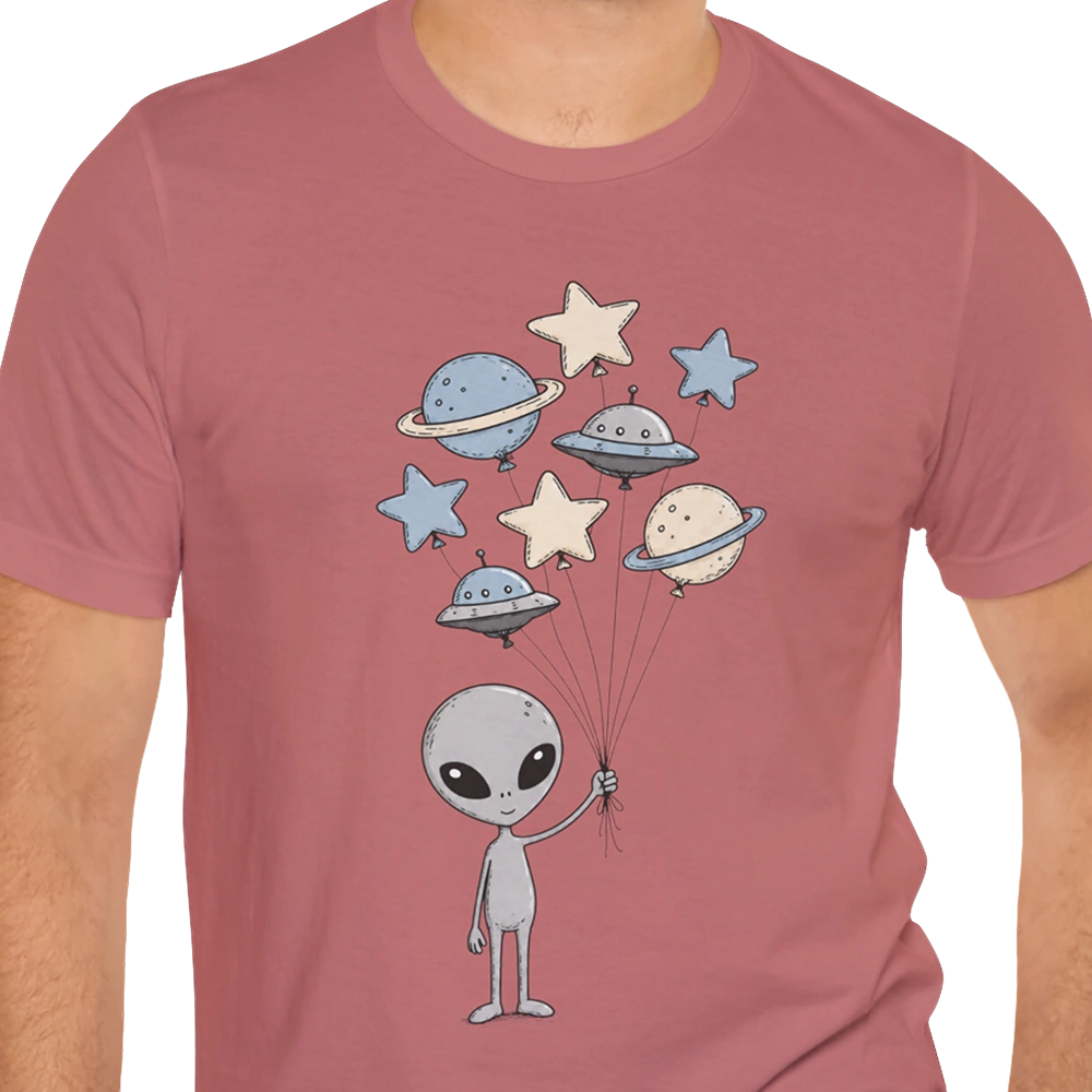 Space Balloons Alien T-shirt