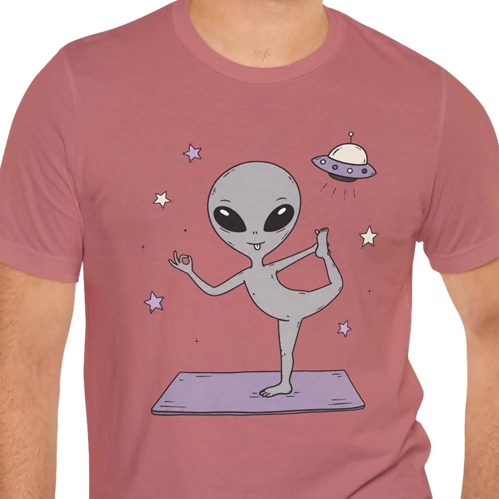 Cosmic Yoga Alien T-shirt