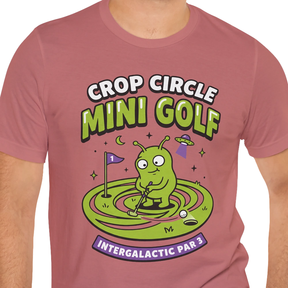 Crop Circle Mini Golf Alien T-shirt