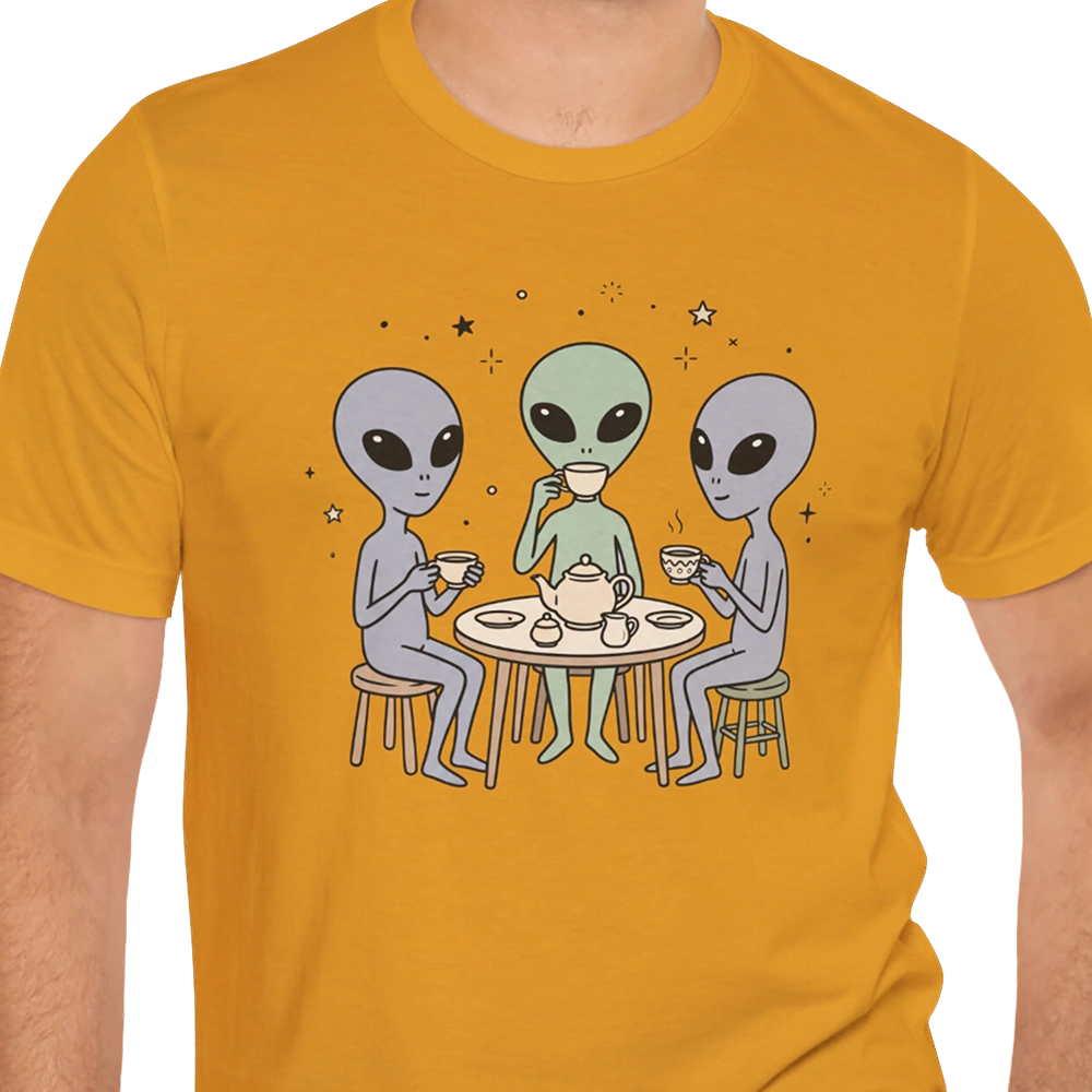 Tea Party Alien T-shirt