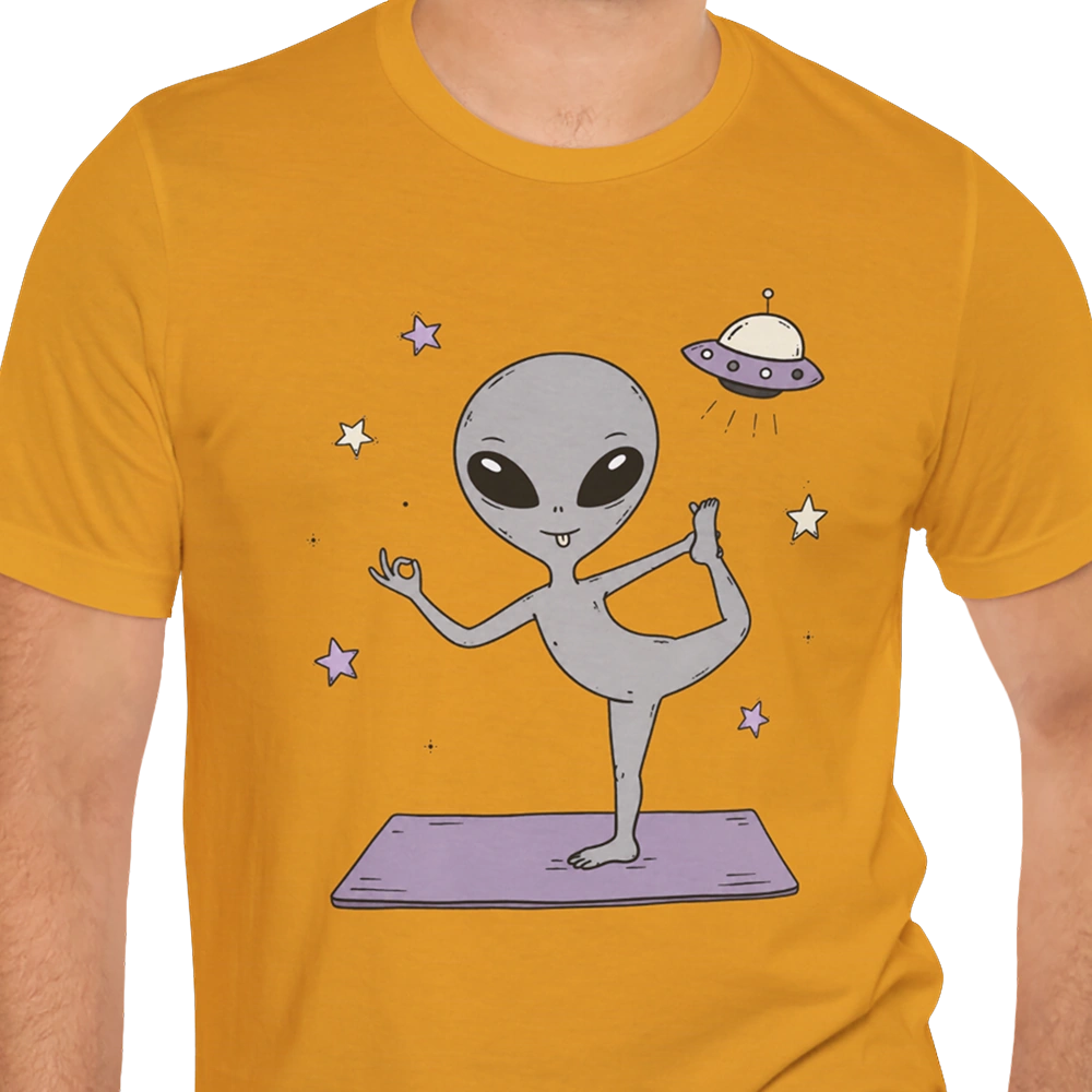 Cosmic Yoga Alien T-shirt