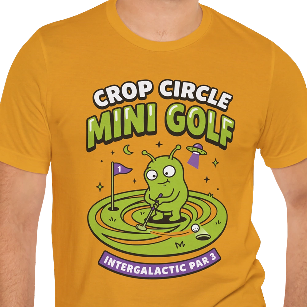Crop Circle Mini Golf Alien T-shirt
