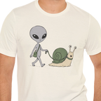 Snail Walk Alien T-shirt