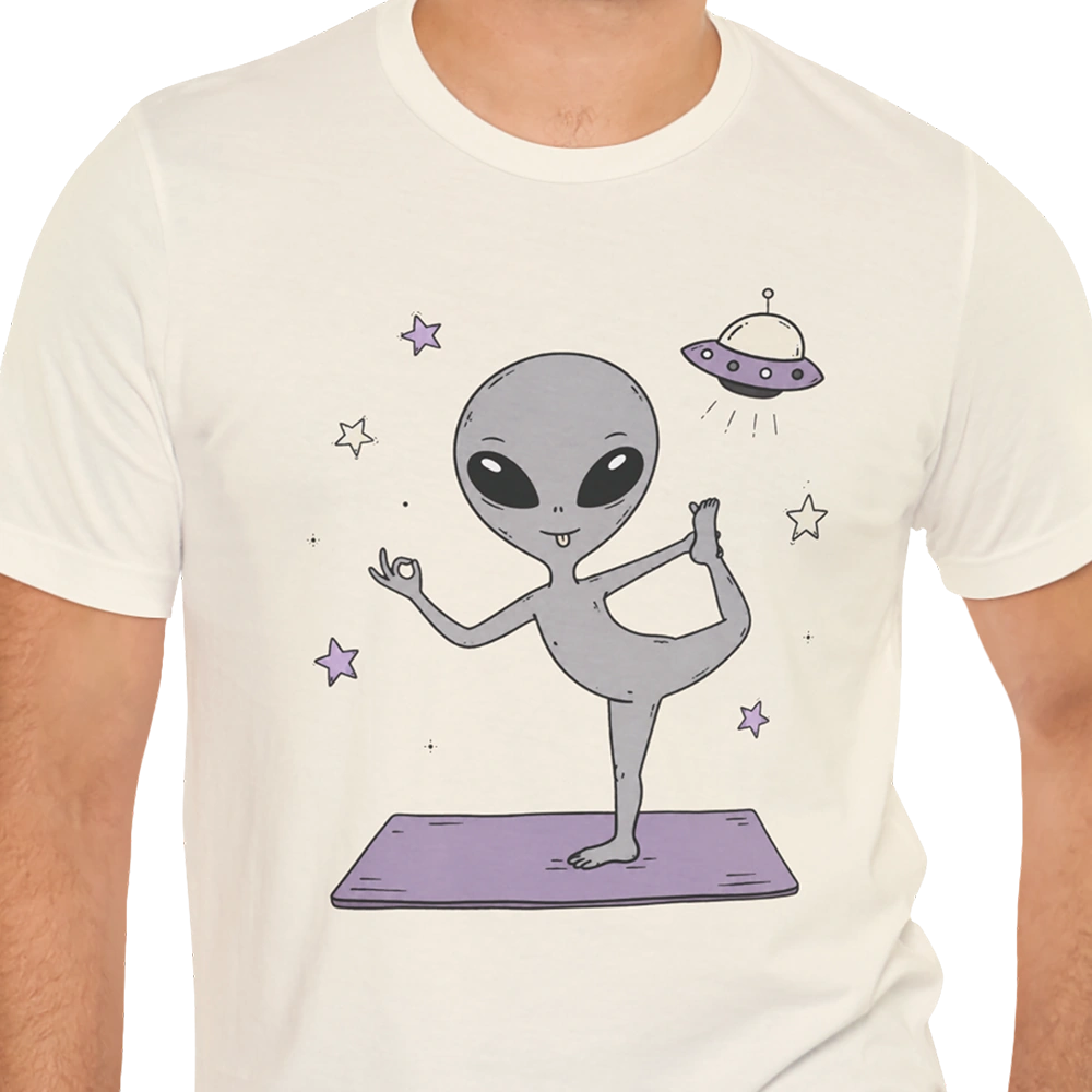 Cosmic Yoga Alien T-shirt