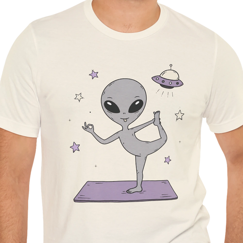 Cosmic Yoga Alien T-shirt