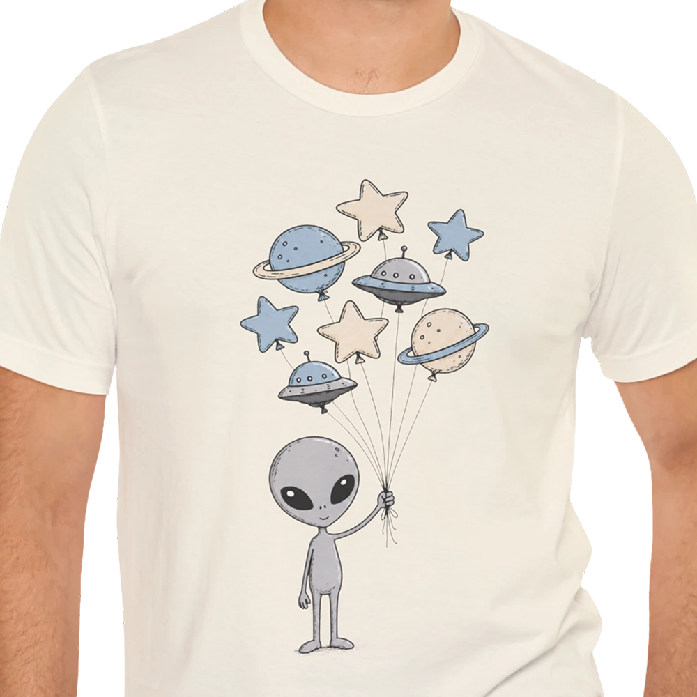 Space Balloons Alien T-shirt