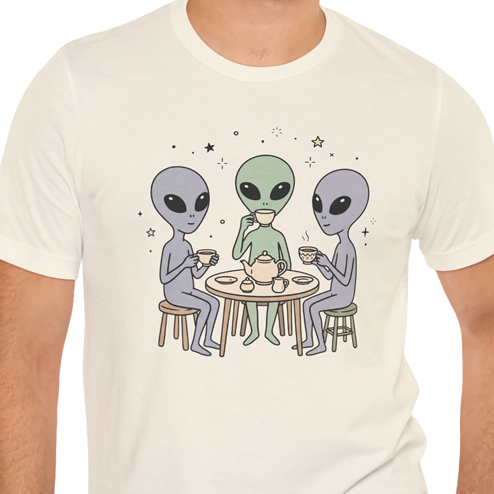 Tea Party Alien T-shirt