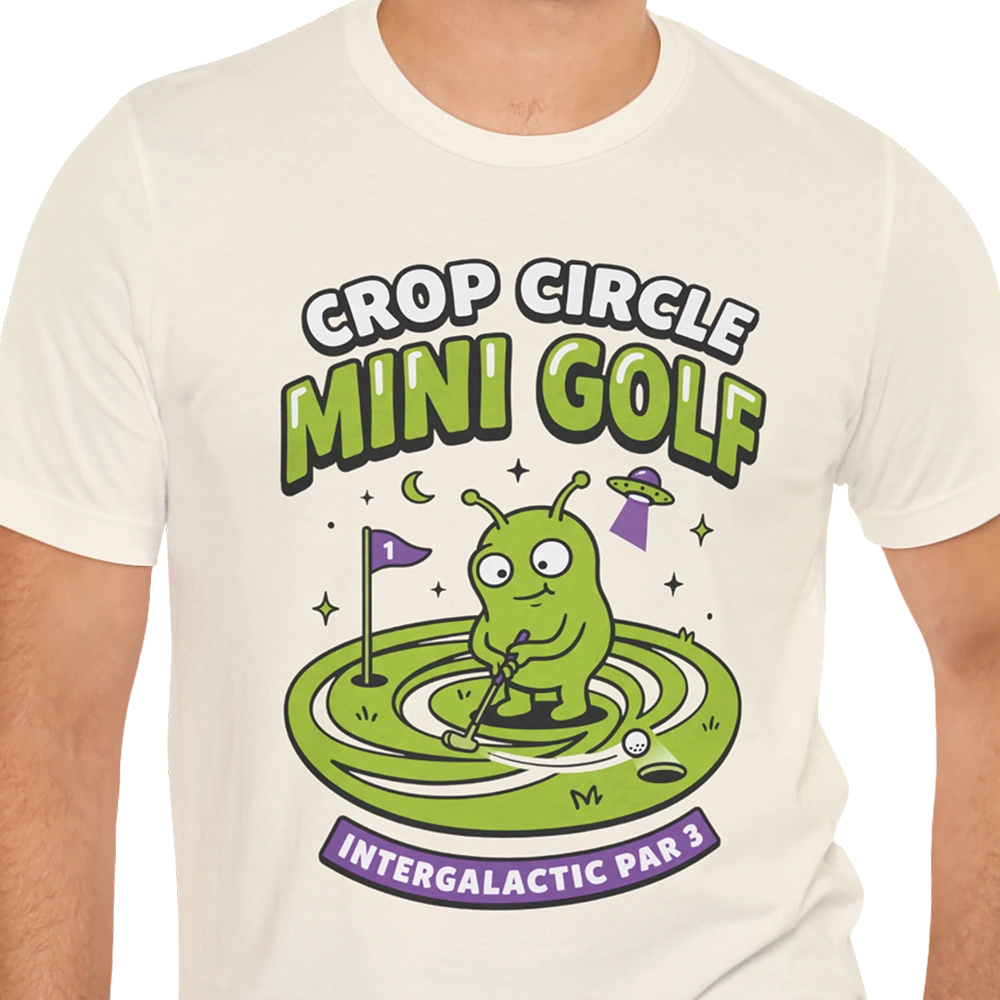 Crop Circle Mini Golf Alien T-shirt