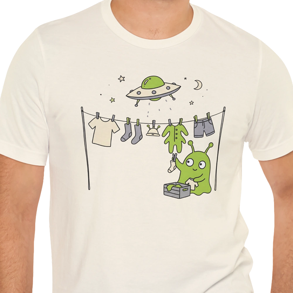 Laundry Day Alien T-shirt