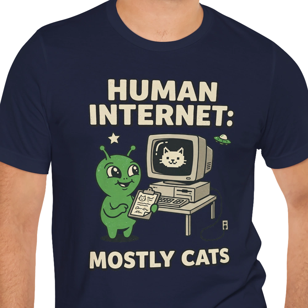 Mostly Cats Alien T-shirt
