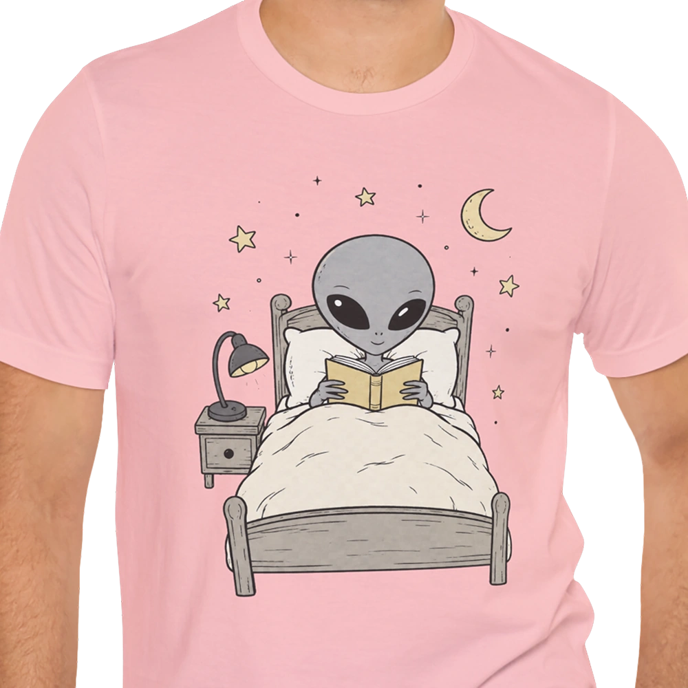 Bedtime Reading Alien T-shirt