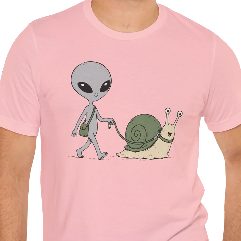 Snail Walk Alien T-shirt