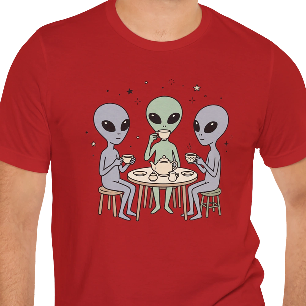 Tea Party Alien T-shirt